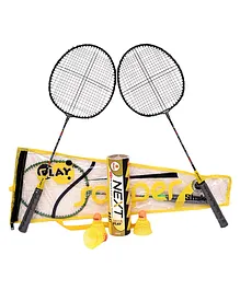Megaplay Sooper Badminton Racket With Next Shuttlecock Set (Colour May Vary)