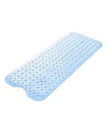 LifeKrafts Anti Skid Bathroom Shower Mat Non Slip and Extra Large with Suction Cups  - Blue