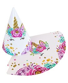 Hippity Hop Unicorn Cap Unicorn Party Supplies Decoration Birthday Boy or Girl Paper Caps Pack of 10- Multicolor