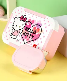 Jaypee Plus Hello Kitty Toonstar Lunch Box With Stainless Steel Small Container - Pink