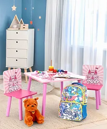 Multipurpose Table with Chairs - Pink