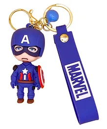 Karbd Captain America Marvel Avengers Keychain - Blue