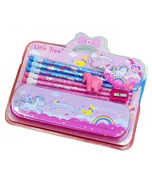 New Pinch Stationery Kit Unicorn Theme Pack Of 9 - Multicolor