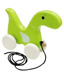 Matoyi Dinosaur Wooden Pull Toy For Kids - Green