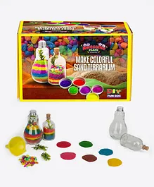 Awesome Place The Parent Break DIY Colourful Sand Terrarium Bulb Art Activity Kit - Multicolour
