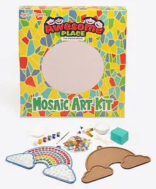 Awesome Place Rainbow Mosaic Wall Hanging  Kit - Multicolour 
