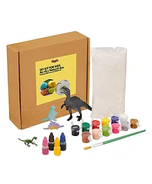 Awesome Place The Parent Break Diy Dinosaur Fossils And Fridge Magnet Making Kit For Kids Fun Activity With Home Made Clay - Multicolour