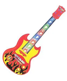 Planted Of Toys Rock Band Musical Guitar Battery Operated With Music And Lights Rock Band Guitar For Kids - Multicolor