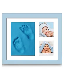 VISMIINTREND Baby Clay Hand and Footprint Mud Kit with 2 Picture Slots Basic- Blue