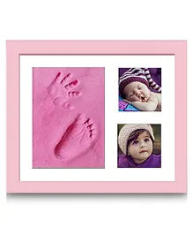 VISMIINTREND Baby Clay Hand and Footprint Mud Kit with Picture Frame Basic- Pink