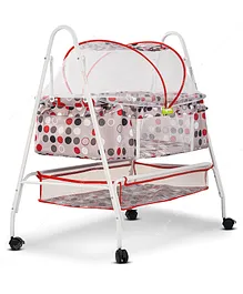 Baybee Arise Swing Cradle for New Born with Mosquito Protection Net, Storage & Wheels (Colour May Vary)