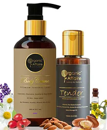 Organic Affaire Combo Pack of 2 Lavender Body Lotion & Baby Massage Oil - 300 ml