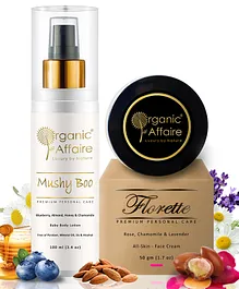 Organic Affaire Combo Pack of 2 Baby Lotion & Rose Face Cream - 150 gm
