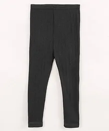 Kanvin Cotton Knit Soild Thermal Pants - Black