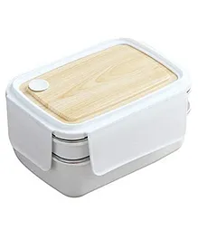 Wishkey Stainless Steel Double Layered Lunch Box White - White