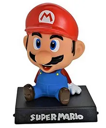 Awestuffs Super Mario Phone Holder Car Decoration Bobblehead Figure - Multicolour
