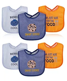 Babyhop Premium Feeding Bibs Cotton Peva Cookie Water Resistant Quick Dry For Baby Pack Of 3 - Multicolour
