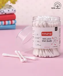 Babyhug Paper Stick Thin Cotton Buds - 100 Pieces