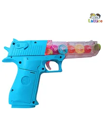 Lattice 3D Lights & Musical Blaster Gun with Moving Gears Concept Gun Toy - Colour May Vary