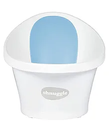 Shnuggle Bathing Bathtube With Plug - Blue White