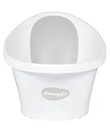 Shnuggle Bathing Bathtube With Plug - White Grey