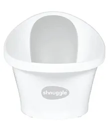 Shnuggle Bath White Pastel-Grey Backrest