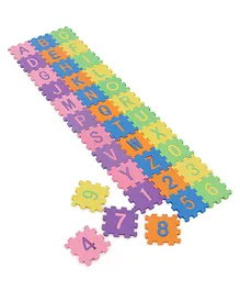 Toy Cloud Mini Puzzle Foam Eva Mat for Kids Interlocking Learning Alphabets and Numbers Memory mat for Kids - 36 Peices
