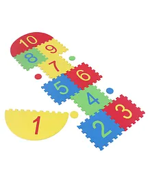 Toy Cloud Hopscotch Mat for Kids Hopscotch Foam Mat Puzzle MultiColor - 10 Pieces