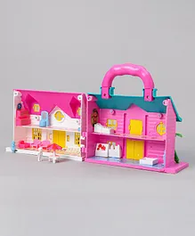 Annie Portable Funny Girls Doll House Play Set - Multicolour
