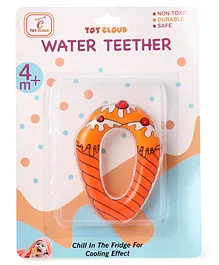 Toy Cloud Ice Cream Shape Natural Silicon Teether - Orange