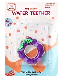 Toy Cloud Grapes Shape Natural Silicon Teether - Purple