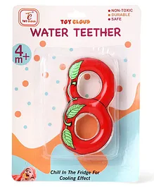 Toy Cloud Double Cherry Shape Natural Silicon Teether - Red