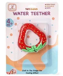 Toy Cloud Natural Silicon Teether Strawberry Shape - Red