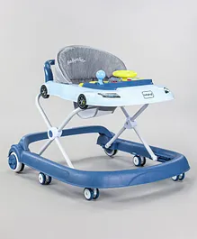 Babyhug Little Racer Car Shape Walker With Adjustable Height - Blue