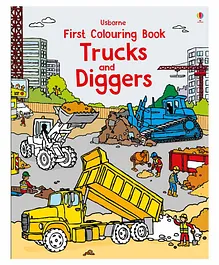 Usborne First Colouring Book: Trucks And Diggers - English