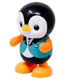 Enorme Musical Funny Flash Light Activity Jumping Swinging Penguin Robot Toy with Colorful 3D Lights for Kids - White and Black
