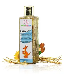 Being Mama Natural Baby Oil With Olive Sesame Almond & Jojoba - 200 ml