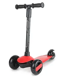 Fiddlys Outdoor Scooter Adjustable Kick Scooter for Children Adjustable 3 Wheels Outdoor Sport Ride Toys - Red