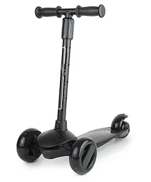 Fiddlys Outdoor Scooter Adjustable Kick Scooter Adjustable 3 Wheels Outdoor Sport Ride - Black