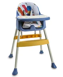 Baby Moo 3 In 1 Adjustable Feeding Booster High Chair Abstract - Blue