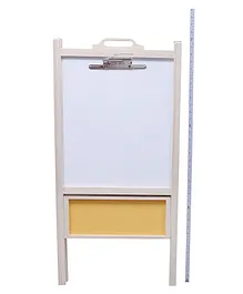 The Little Boo Wooden 2 in 1 Easel Board With Clipboard - White 