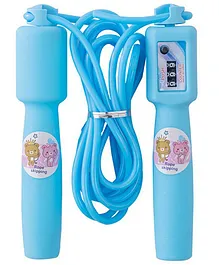 SYGA Children's Fitness Jump Rope Electronic Counting Skip Rope 3.0 Meter Rope Sponge Anti Slip Handle for Kids - Blue