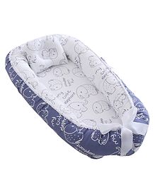 SYGA New Born Baby Nest Portable Reversible Sleeping Bed Foldable Sleeping Toddler Cotton Baby Mattress Pillow - Blue