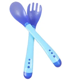 SYGA Silicone Fork And Spoon Set - Blue