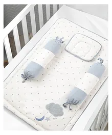 Mi Arcus Constellation Baby Mattress Set With Pillow & 2 Bolsters - Blue