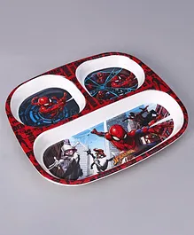  Spiderman Themed Sectioned Plate - Red