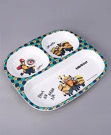 Minions Sectioned Plate - White