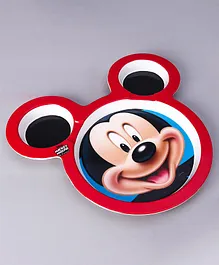 Mickey Mouse And Friends Sectioned Plate - Red