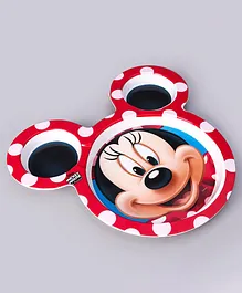 Minnie Mouse Themed Sectioned Plate - Red