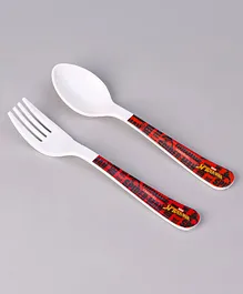Marvel Spiderman Fork and Spoon - Red Black